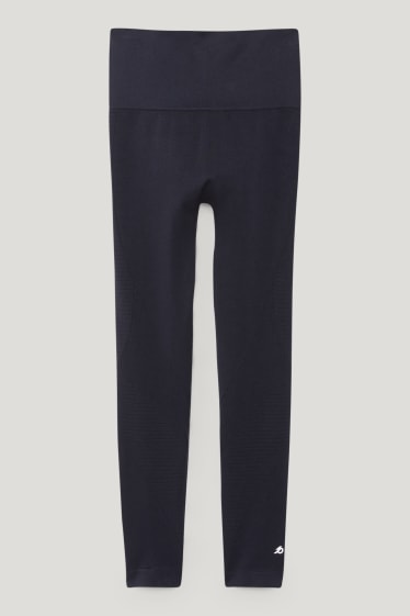 Damen - Funktions-Leggings - Fitness - seamless - dunkelblau