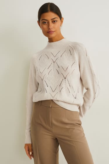 Donna - Maglione - bianco crema