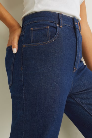 Femmes - Loose fit jean - high waist - LYCRA® - jean bleu foncé