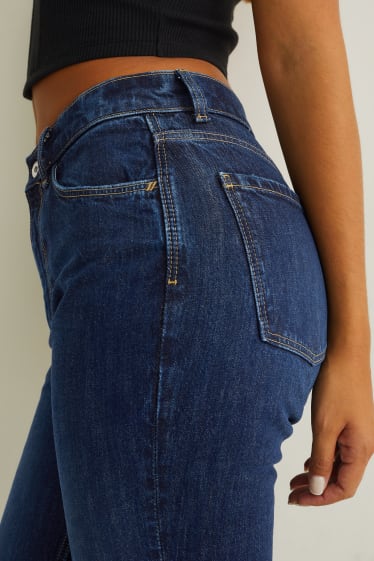 Women - Straight jeans - high waist - LYCRA® - denim-blue
