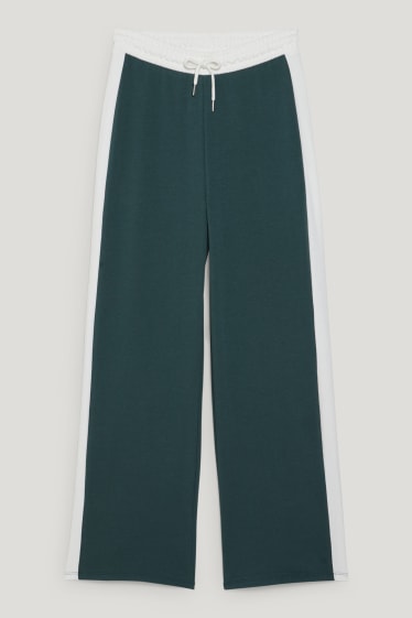 Exclusivo online - CLOCKHOUSE - pantalón de deporte - verde oscuro-jaspeado