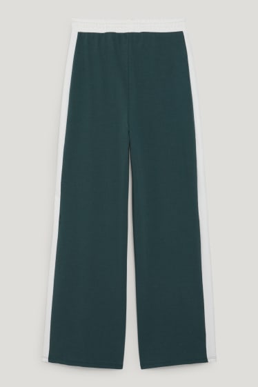 Exclusivo online - CLOCKHOUSE - pantalón de deporte - verde oscuro-jaspeado