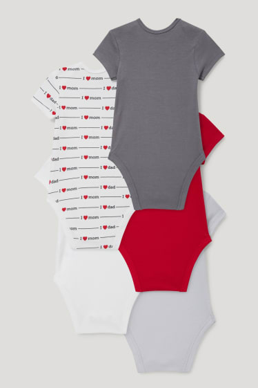 Baby Girls - Set van 5 - rompertje - wit / rood