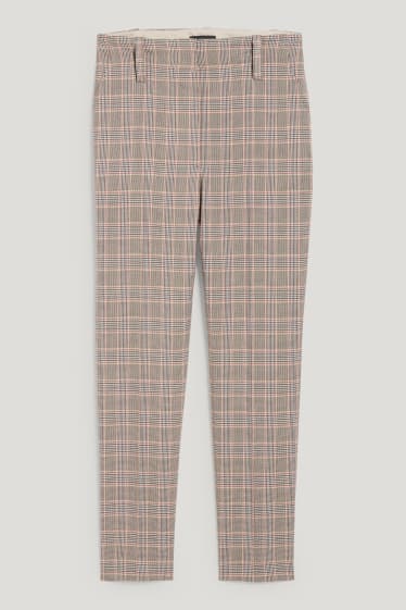 Donna - Pantaloni di stoffa - vita alta - tapered fit - a quadretti - quadretti colorati