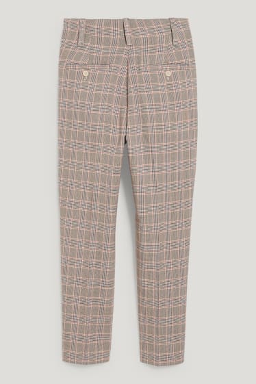 Donna - Pantaloni di stoffa - vita alta - tapered fit - a quadretti - quadretti colorati