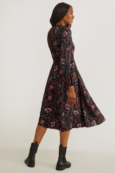 Femmes - Robe - à motif - noir