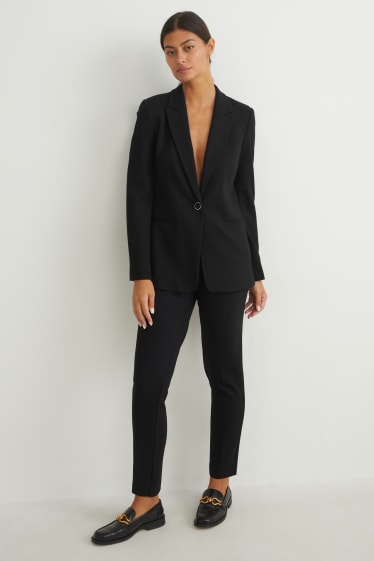 Women - Blazer - fitted - black