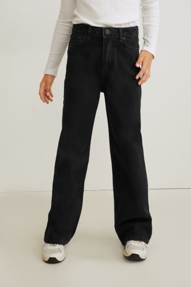 Nena - Wide leg jeans - texà gris fosc