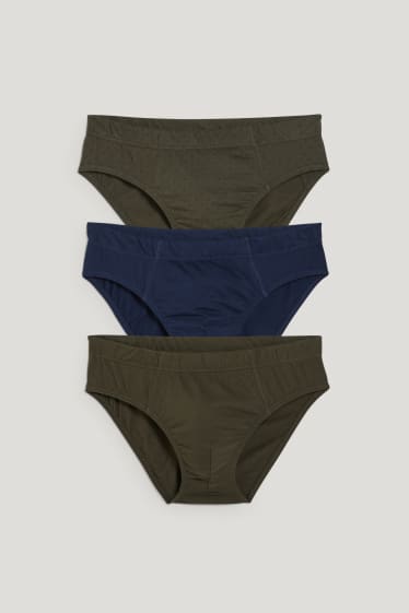 Heren - Set van 3 - slip - donkerblauw