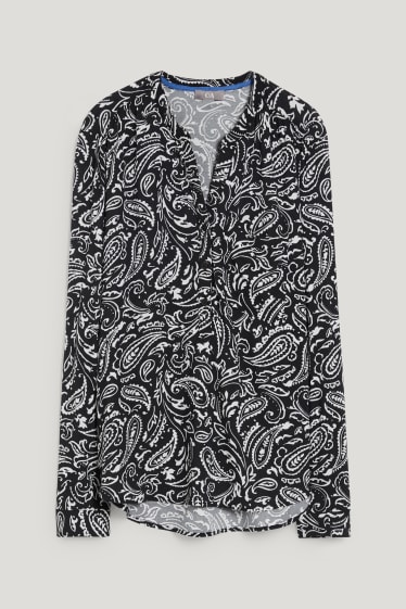 Femmes - Chemisier - à motif - noir / blanc