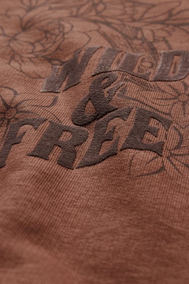 Exclu web - CLOCKHOUSE - robe en molleton - marron