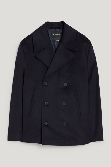Uomo - Giacca - misto lana - componente di cashmere - blu scuro