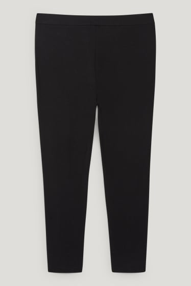 Donna - Pantaloni di jersey - slim fit - nero