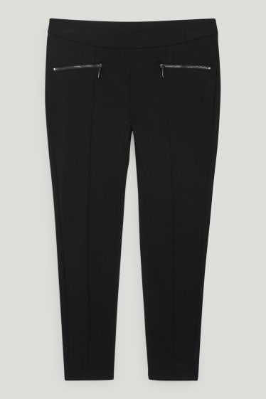 Donna - Pantaloni di jersey - slim fit - nero