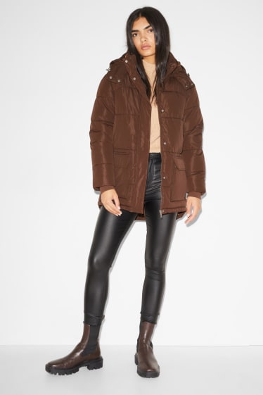 Clockhouse Girls - CLOCKHOUSE - Steppjacke mit Kapuze - dunkelbraun