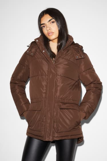 Clockhouse Girls - CLOCKHOUSE - Steppjacke mit Kapuze - dunkelbraun