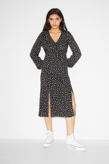 Clockhouse femme - CLOCKHOUSE - robe - à fleurs - noir