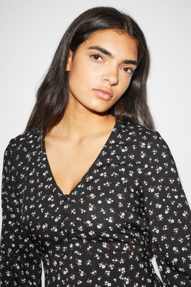 Clockhouse femme - CLOCKHOUSE - robe - à fleurs - noir