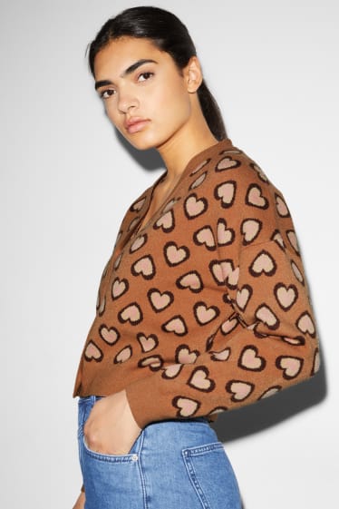 Clockhouse femme - CLOCKHOUSE - gilet en maille - marron clair