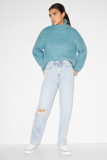 Clockhouse Girls - CLOCKHOUSE - polo neck jumper - turquoise