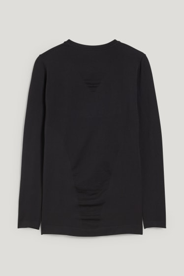 Damen - Thermo-Unterziehshirt - seamless - schwarz