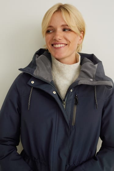 Donna - Giacca tecnica con cappuccio - blu scuro