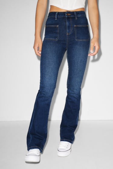 Clockhouse Girls - CLOCKHOUSE - flared jeans - high waist - denim-blue