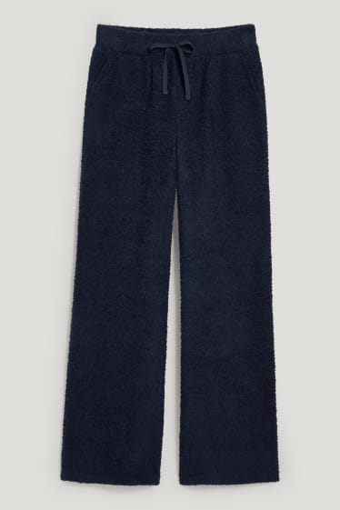 Donna - Pantaloni pigiama di pile - blu scuro