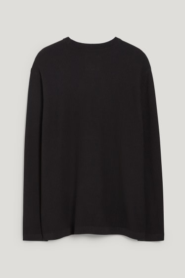 Tylko online - CLOCKHOUSE - sweter - styl 2 w 1 - czarny