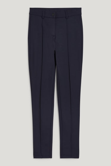 Damen - Hose - High Waist - Straight Fit - dunkelblau