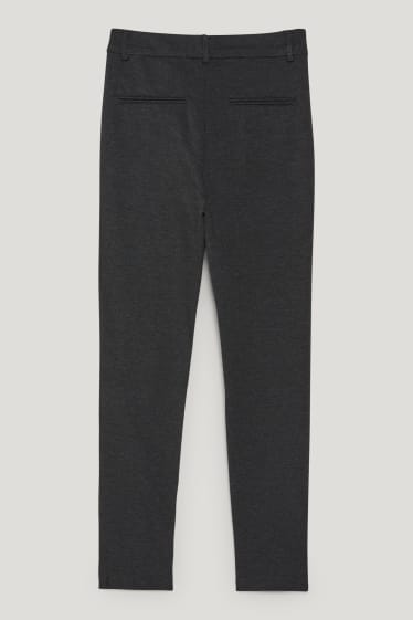 Damen - Jersey-Hose - Skinny Fit - dunkelgrau-melange