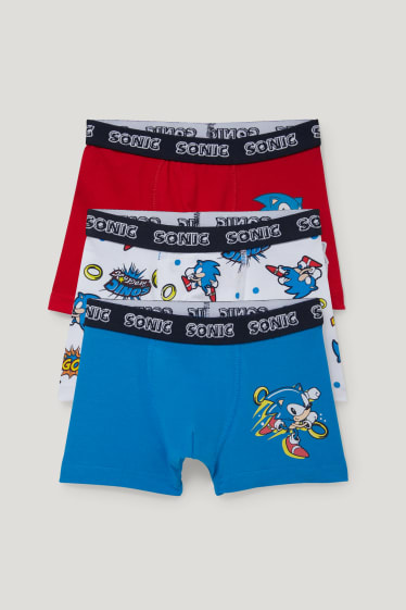Toddler Boys - Set van 3 - Sonic - boxershort - blauw