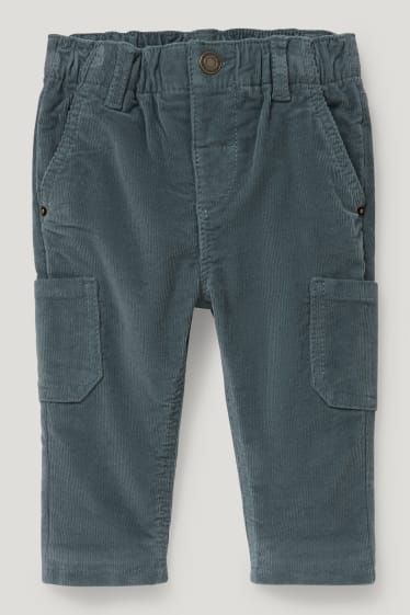 Baby Boys - Pantaloni reiați bebeluși - pantaloni termoizolanți - verde închis