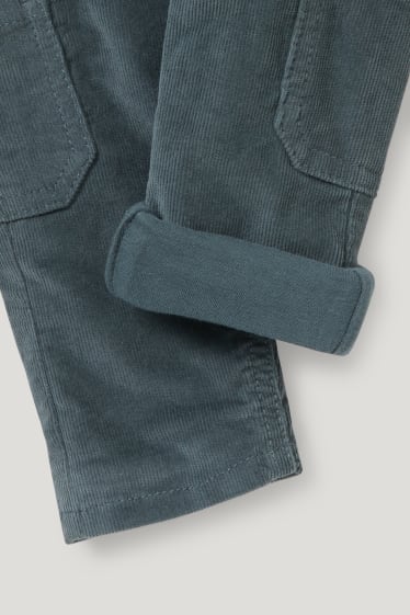 Baby Boys - Pantaloni reiați bebeluși - pantaloni termoizolanți - verde închis