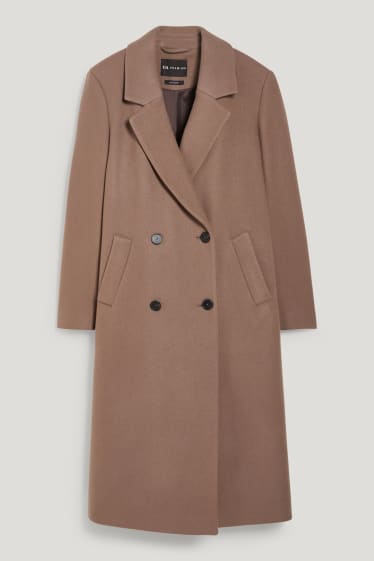 Donna - Cappotto - misto lana vergine - beige
