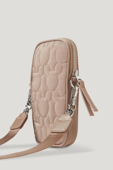 Dames - Tasje voor de smartphone - Mickey Mouse - beige