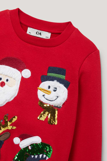 Toddler Boys - Weihnachts-Sweatshirt - rot