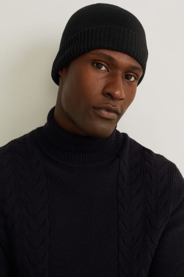 Uomo - Berretto in maglia - nero
