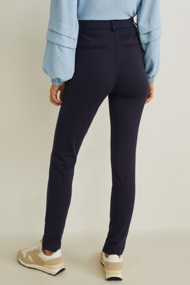 Damen - Hose - High Waist - Straight Fit - dunkelblau