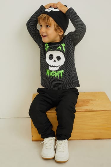 Toddler Boys - Set - longsleeve en muts - 2-delig - zwart
