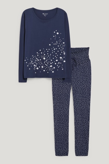Femei - Pijama pentru alăptare - albastru închis