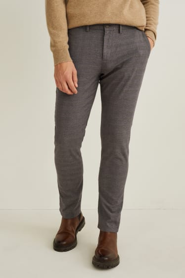 Heren - Pantalon - regular fit - LYCRA® - donkerbruin