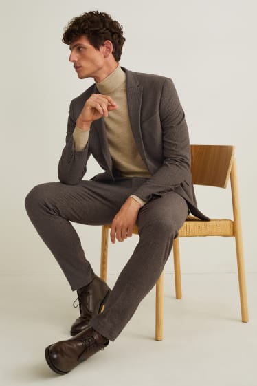 Herren - Baukasten-Sakko - Slim Fit - Flex - LYCRA® - dunkelbraun