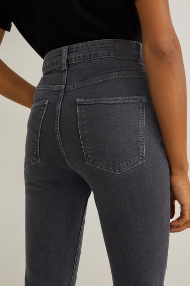Kobiety - Bootcut jeans - wysoki stan - LYCRA® - dżins-ciemnoszary