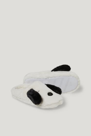 Kobiety - Kapcie ze sztucznego futra - Snoopy - kremowobiały