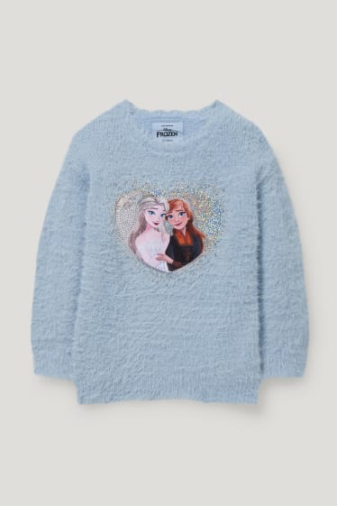 Toddler Girls - Frozen - jumper - shiny - light blue