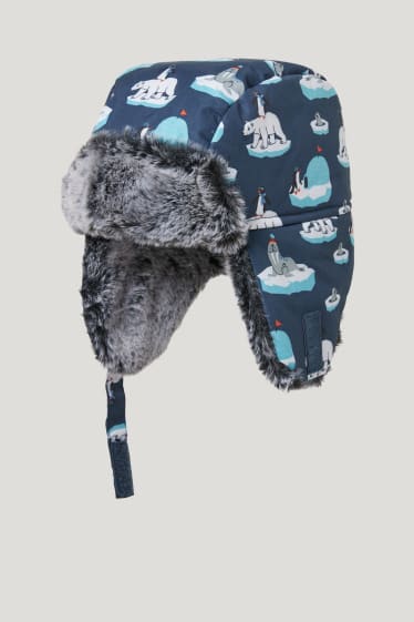 Garçons - Bonnet - bleu foncé