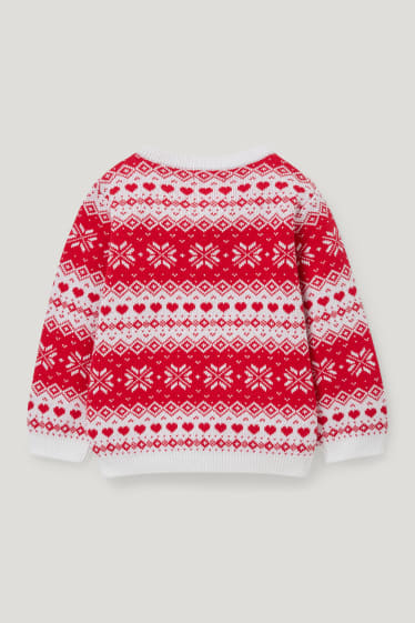 Baby Girls - Maglione per neonati - fantasia - bianco / rosso