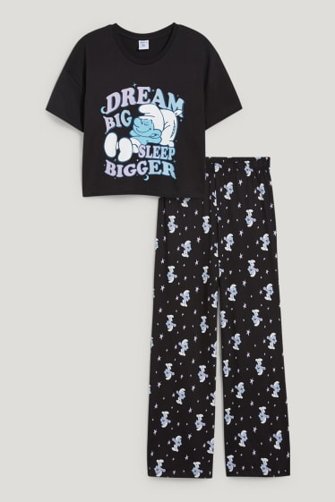 Exclusiv online - CLOCKHOUSE - pijama - Ștrumfii - negru