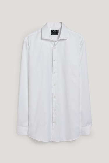 Home - Camisa formal - regular fit - cutaway - fàcil de planxar - blanc